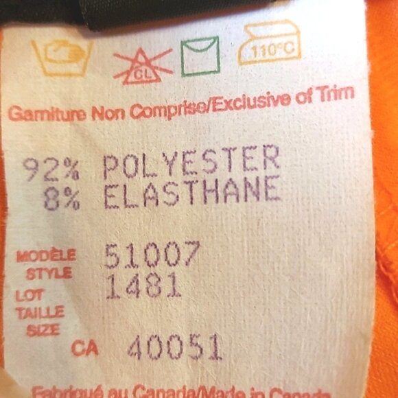 frank LYMAN VINTAGE NEON ORANGE PANT LEGGING - Picture 9 of 9